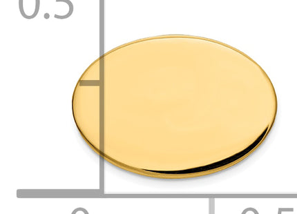 14k Men's Oval High Polished Tie Tac
