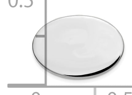 14K White Gold Men's Oval High Polished Tie Tac