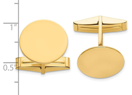 14K gold cuff links, alternate view