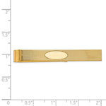 14K Men's Grooved EngravableTie Bar view