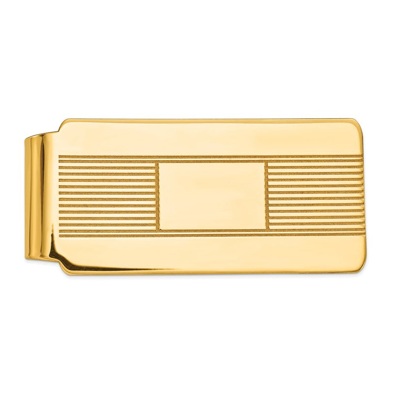 14K gold engravable money clip