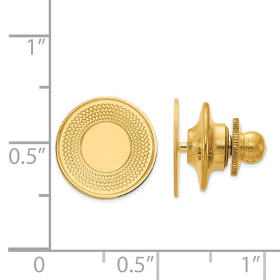 14K Men's Circular Textured Tie Tac