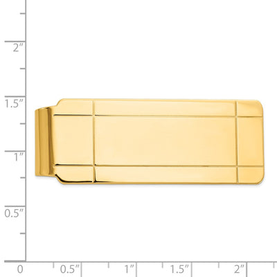 14K Men's Grooved Money Clip
