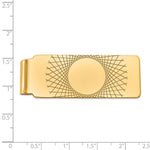 14K Men's Geometric Design Money Clip view