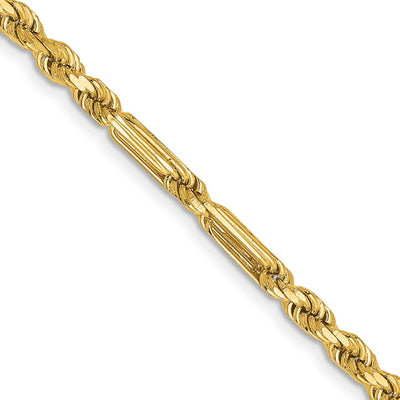 14K Diamond-cut Milano Rope with Lobster Clasp Anklet