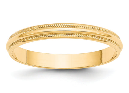 14K yellow gold wedding band, alternate view