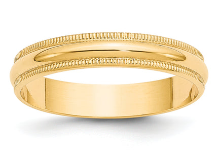 14K yellow gold wedding band, further view