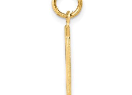 14k Medium Polished Number 0 Charm (Style MP00)