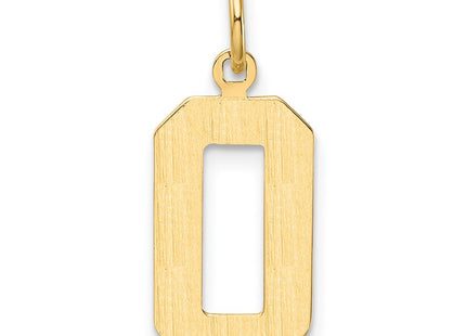 14k Medium Polished Number 0 Charm (Style MP00)