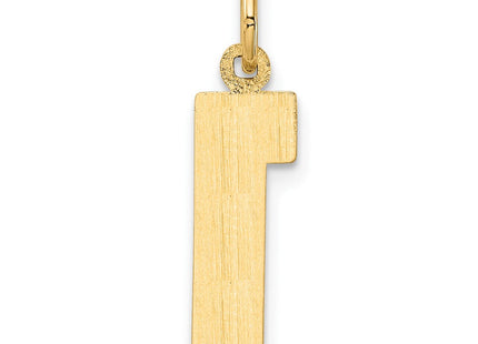 14k Medium Polished Number 1 Charm (Style MP01)