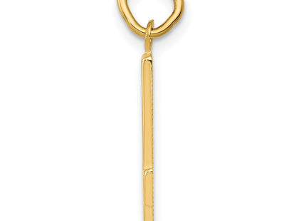 14K gold number 4 charm, alternate view