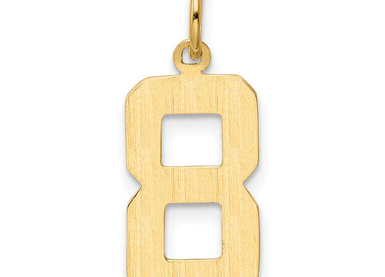 14k Medium Polished Number 8 Charm (Style MP08)