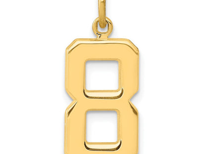 14k Medium Polished Number 8 Charm (Style MP08)