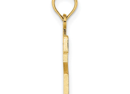 14k Polished Number 2 Pendant (Style NU02)