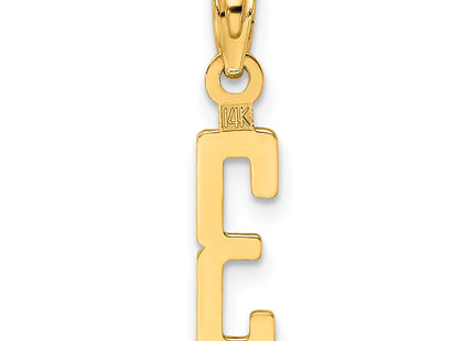 14k Polished Number 3 Pendant, 18.95 x 4.41mm