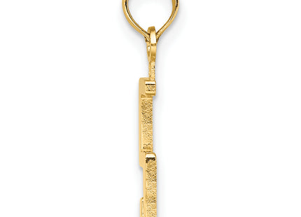 14k Polished Number 5 Pendant, 18.73 x 4.47mm