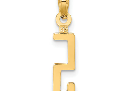 14k Polished Number 5 Pendant, 18.73 x 4.47mm