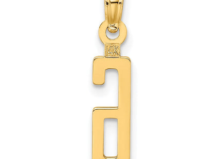 14k Polished Number 6 Pendant (Style NU06)