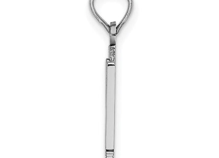 14kw Polished Number 11 Pendant (Style NU11W)