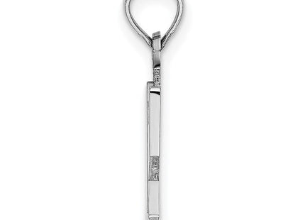 14kw Polished Number 12 Pendant (Style NU12W)