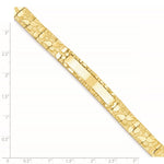 14K Polished Solid Nugget Plate ID Bracelet view