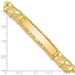 14K Polished Solid Nugget Plate ID Bracelet view