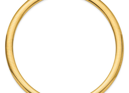 14k Polished Standard Weight Domed Omega Necklace (Style OD10-16)