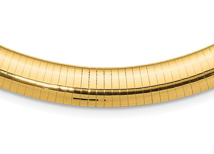 14k Polished Standard Weight Domed Omega Necklace (Style OD10-16)