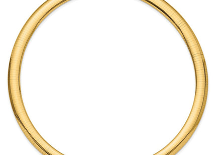 14k Polished Standard Weight Domed Omega Necklace (Style OD10-18)