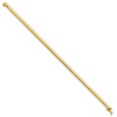 14K Polished Domed Omega Necklace, 16 x 4mm