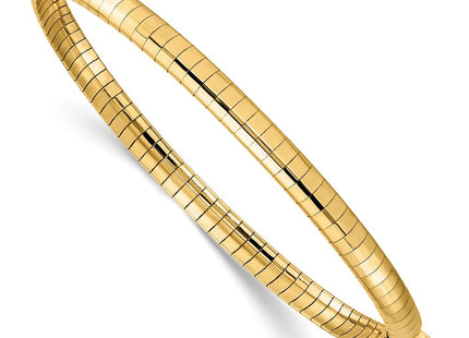 14k Polished Domed Omega Bracelet (Style OD4-7)