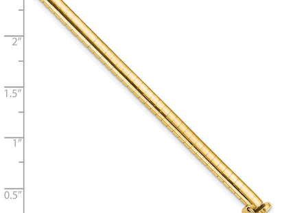 14k Polished Domed Omega Necklace