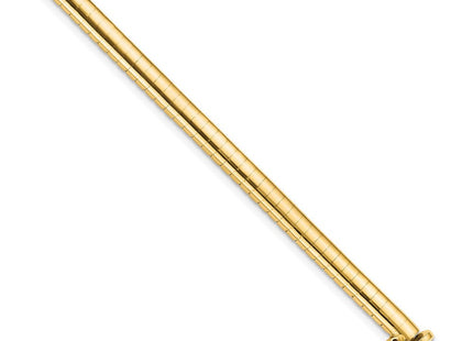 14k Polished Domed Omega Bracelet (Style OD4-7)