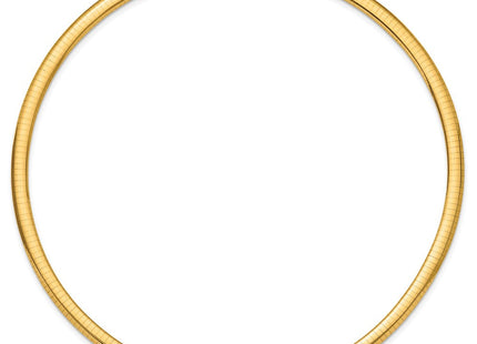 14k Polished Standard Weight Domed Omega Necklace (Style OD6-18)