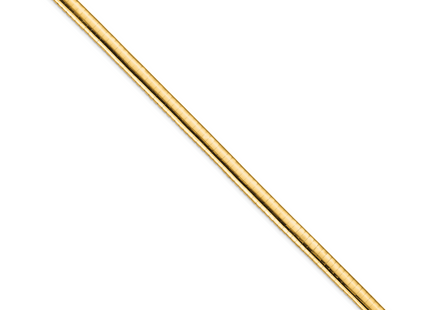 14k Polished Domed Omega Bracelet, 7 x 6mm