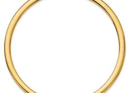 14k Polished Standard Weight Domed Omega Necklace (Style OD8-16)