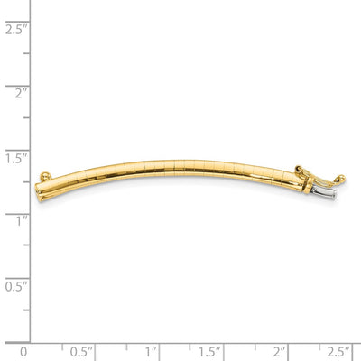 14K Lightweight Domed Omega Extender for Necklace, 2 x 3mm