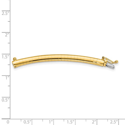 14K Lightweight Domed Omega Extender for Necklace, 2 x 4mm