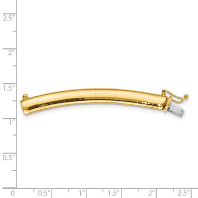 14K Lightweight Domed Omega Extender for Necklace, 2 x 6mm