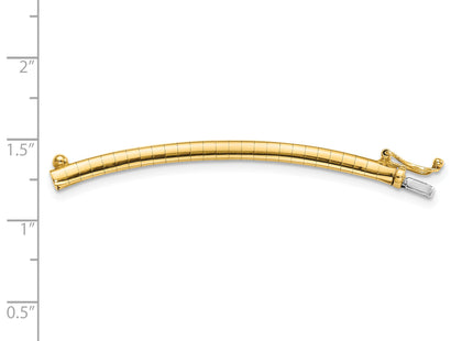 14k Standard Weight Domed Omega Extender for Necklace, 2 x 3mm
