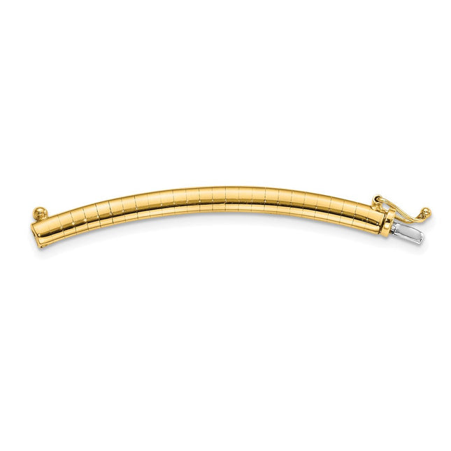 14k Standard Weight Domed Omega Extender for Necklace, 2 x 3mm