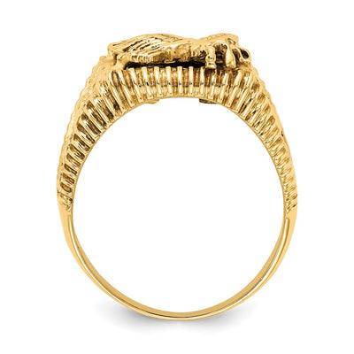 14K Men's Onyx Eagle Ring