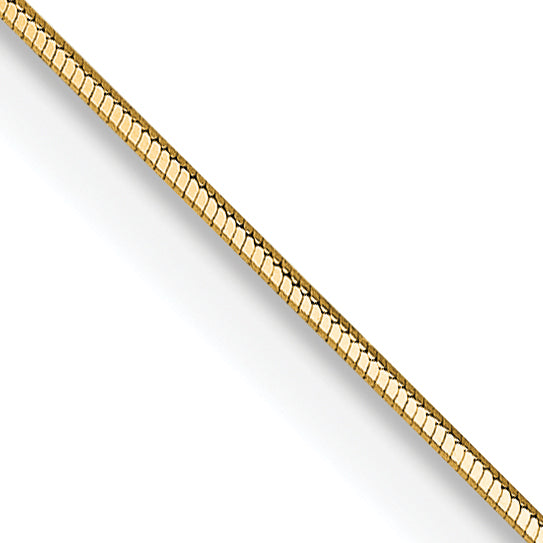 14K . Octagonal Snake with Lobster Clasp Chain, 16 x 0.5mm