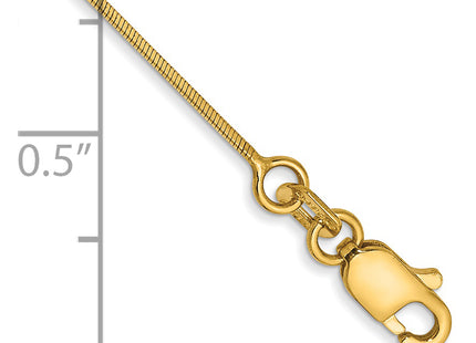 14K . Octagonal Snake with Lobster Clasp Anklet