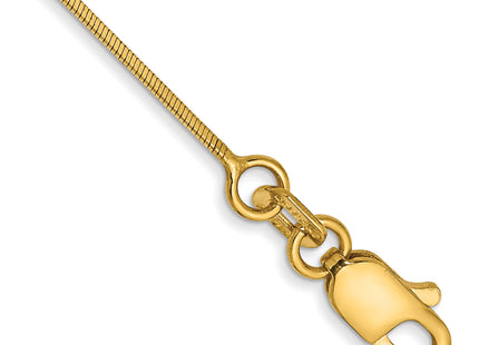 14K . Octagonal Snake with Lobster Clasp Anklet