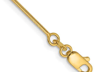 14K . Octagonal Snake with Lobster Clasp Bracelet (Style OSA100-7)