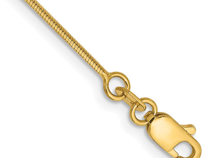 14K . Octagonal Snake with Lobster Clasp Chain, 7 x 0.8mm
