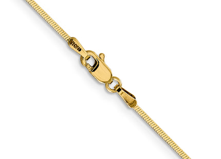 14K . Octagonal Snake with Lobster Clasp Chain, 16 x 1mm