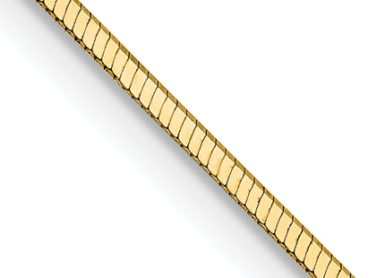 14K . Octagonal Snake with Lobster Clasp Chain, 16 x 1mm