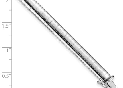 14k White Gold Polished Domed Omega Necklace